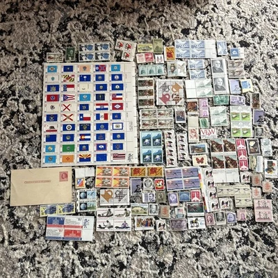 Vintage USA Unused Uncirculated Stamps American LOT Postal Shipping Old Antique - Image 1 of 4