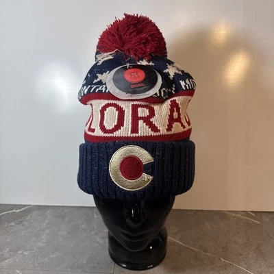 Robin Ruth Denver Colorado Stocking Cap Pom Pom Ski Thick Rocky Mountains NEW - Image 1 of 4