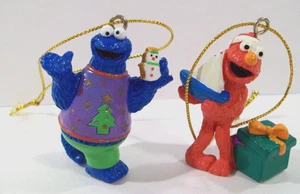 Lote de mini adornos Kurt Adler Plaza Sésamo, monstruo de galletas, Elmo - Imagen 1 de 2