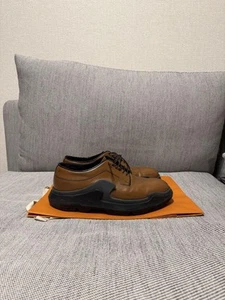 PRADA Men's Dress Shoes Loafers Leather Brown UK7.5/US8.5 61166c - Picture 1 of 24