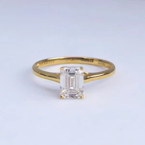Damen 14 kt Gelbgold Lab Grown Diamant 1,01 kt - Bild 1 von 6