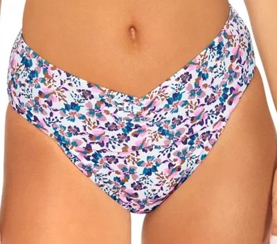 Raisins juniors waikiki floral print v-shaped bikini bottoms Small - Image 1 of 4