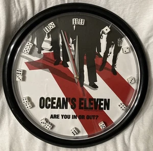 Ocean's Eleven Promo Film Wanduhr Warner Brothers selten Promo Artikel nie benutzt - Bild 1 von 5