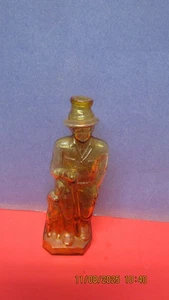 Bottiglia ambra vintage - "Cacciatore con il suo cane", alta 6,5" - Foto 1 di 2