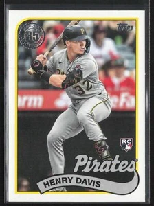 2024 Topps #89B-28 Henry Davis 1989 Topps Baseball 35th Anniversary Blue Pirates - Picture 1 of 2