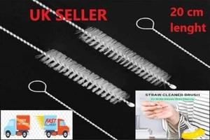 5x Nylon Straw Cleaners Cleaning Brush for Drinking Pipe Tube Baby Milk Bottle - Picture 1 of 21