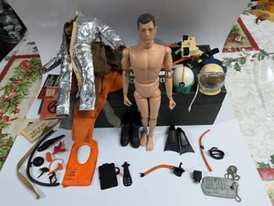 Vintage 1964 G. I. JOE Scramble Action Pilot (unvollständig) mit Extras Lot  - Bild 1 von 24