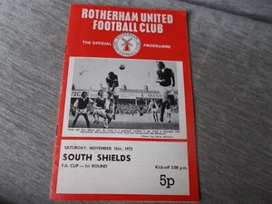 72-73 FAC ROTHERHAM UTD V SOUTH SHIELDS - Picture 1 of 3