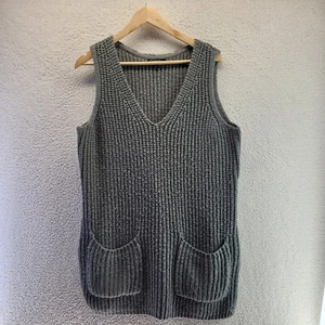 Chadwicks of Boston Vest Womens Large Gray Sleeveless Pullover V Neck Pockets - Picture 1 of 12