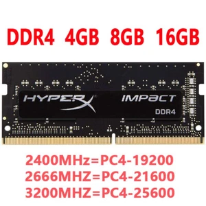 Kingston HyperX Impact DDR4 16GB 8GB 4GB 2133 2400 2666 3200 MHZ Laptop RAM lot - Picture 1 of 25