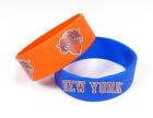 New York Knicks Silicone Bracelets 2 Pack Wide [NEW] NBA Jewelry Bracelet
