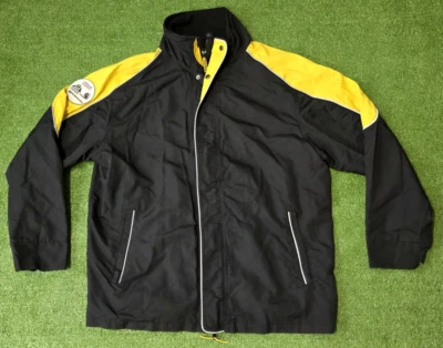 Chaqueta polar grande DURHAM SCHOOL SERVICES para conductor de autobús negra amarilla con cremallera y botón Foto 1 de 4