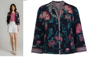 IVKO Chaqueta Estampado Floral Flor Azul Marino 221512 - Imagen 1 de 4