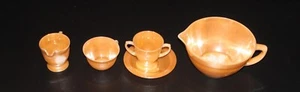 5 pc lot Of Fire King Peach Luster Dinnerware - Picture 1 of 4