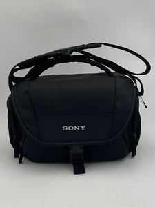 Sony LCS-U21 Soft Carrying Camera Case Cyber-Shot & Alpha NEX Black w/ Strap. - Picture 1 of 20