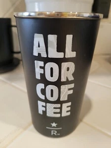 Starbucks All For Coffee Unique Stainless Steel Tumbler, 12 oz, NWT Very Cool - Picture 1 of 4