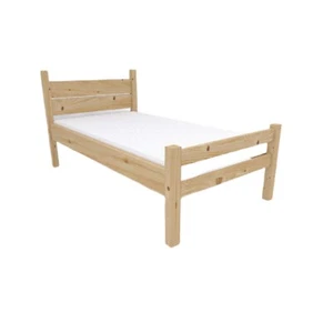 Holzbett COVE 80x180 mit Lattenrost Unbehandelt Erhöht Robust Naturholz - Bild 1 von 5