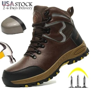 Steel Toe Shoes for Men Indestructible Work Boots Non Slip Industrial Work Shoes - Picture 1 of 28