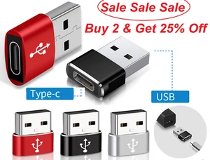 Type C to USB Adapter 3.0 USB-C 3.1 Male OTG A Female Data Connector Converter - Picture 1 of 10