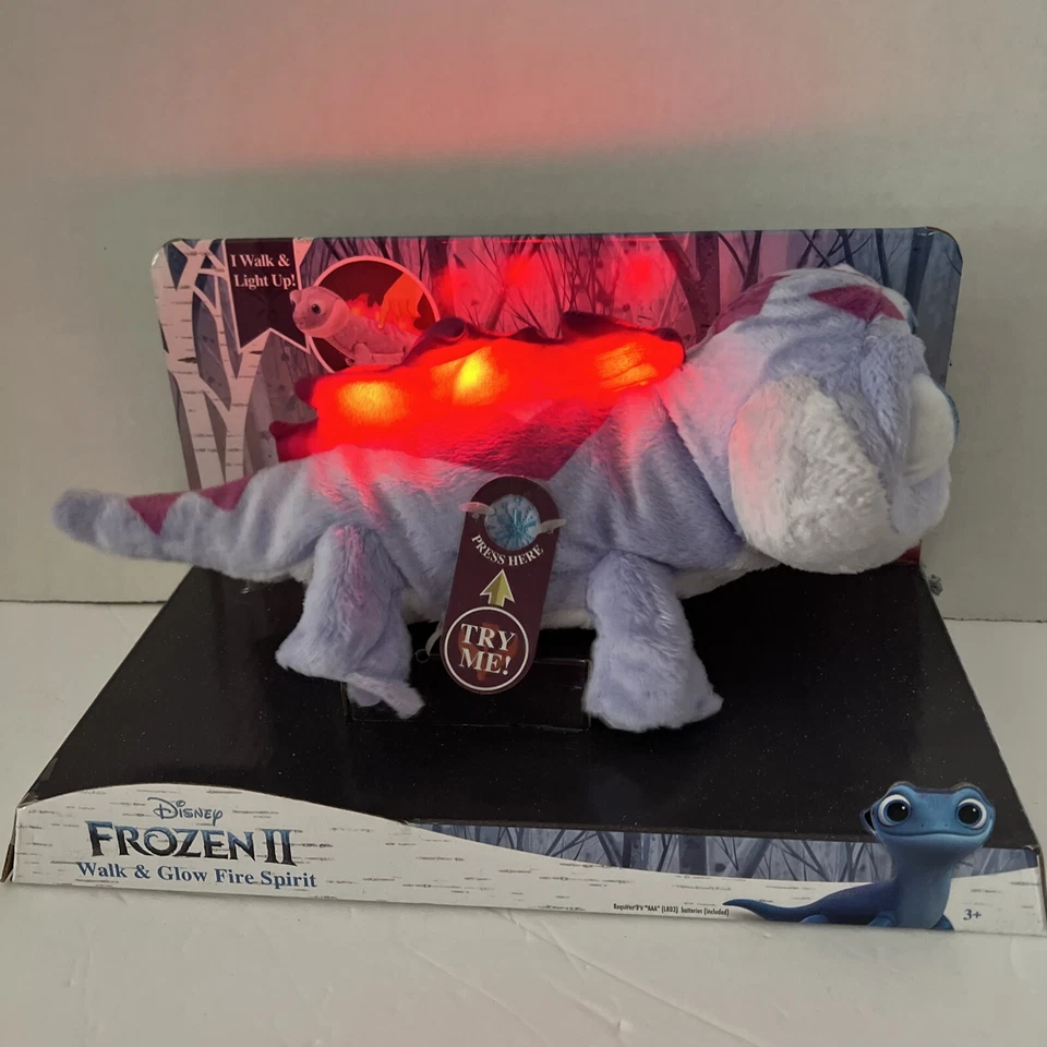 DISNEY BRUNI FROZEN 2 WALK & GLOW FIRE SPIRIT BRUNI THE SALAMANDER SHIPS FAST