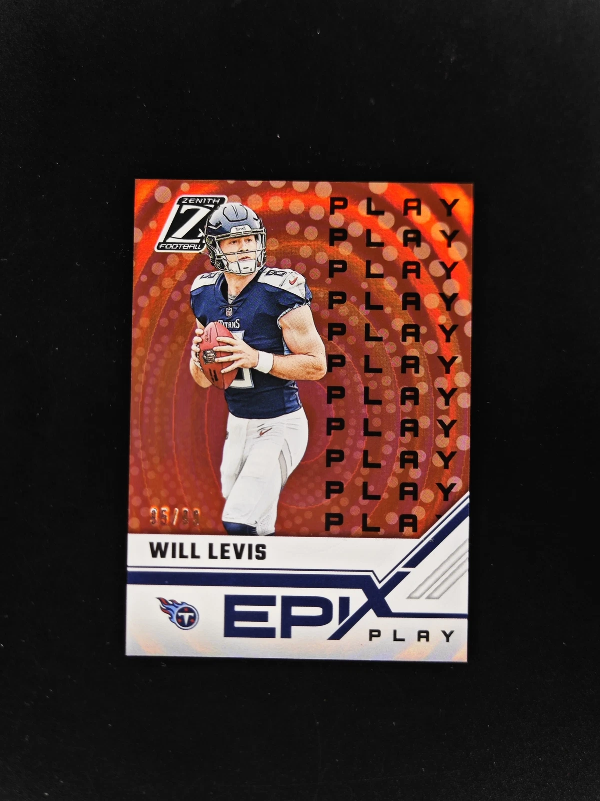 2023 Zenith Will Levis Titans Epix Orange Play /99 J1S
