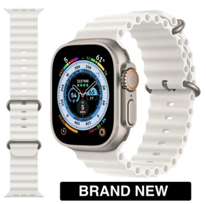 Originale Apple Watch Ultra Cinturino BIANCO OCEANO 49mm 45mm 44mm MQE93ZM/A NUOVO - Foto 1 di 11