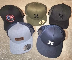 NWT - Nice Lot Of 5 Hurley SNAPBACKS Hats OS - Picture 1 of 2