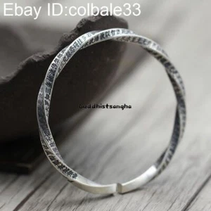 99 Brazalete de Plata Pura para Mujer Corazón Sutra unisex Regalo de la Suerte - Imagen 1 de 8
