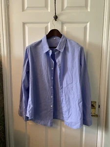 Herren weiches Freizeit Baumwolle/Leinen Langarmshirt (groß) - Bild 1 von 2