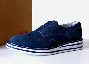 Bata scarpe donna derby Brogue in Pelle Nubuck blu,suola bicolore 3,8cm n.39 €70 - Imagen 1 de 12