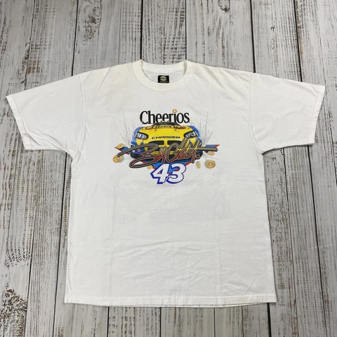 VTG BOBBY LABONTE NASCAR T-SHIRT CHEERIOS RACING 43 GRAPHIC TEE XL DOUBLE SIDED Cover