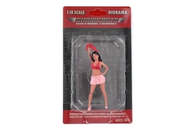 Red Pink Skirt Lady  Showcasts American Diorama Figures 18902 1:18 3.75" - Image 1 of 3