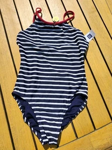 NWT Gap Kids Girls M 8 Red White Blue Tank Swimsuit 1 PC 4th of July UPF 50 NEW - Picture 1 of 2