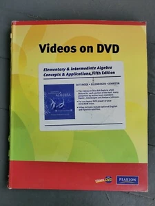 VIDEOS ON DVD FOR ELEMENTARY AND INTERMEDIATE ALGEBRA 5th Edition By:Brittinger - Picture 1 of 3