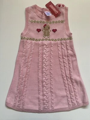 Gymboree Gingerbread Girl Sweater Jumper Pink Sleeveless Size 4T NWT - Image 1 of 2