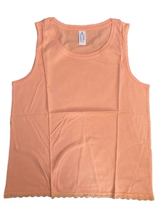 Mujer Melba Naranja Pymama Top 18 - 20 Ligero Algodón Chaleco Top Ropa de Salón - Imagen 1 de 7
