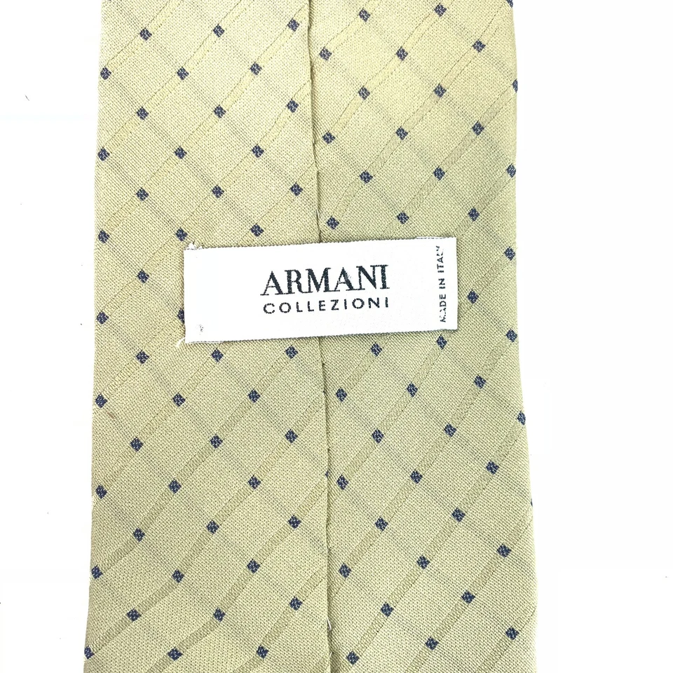 Men Tie Armani Colezzioni Light Green Silk Acetate Made In Italy  - Image 1 of 4
