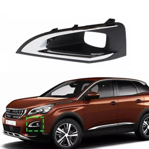 1PC Left Front Bumper Fog Light Cover Chrome Trim For Peugeot 3008 P84 2016-2019 - Picture 1 of 8