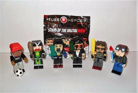 TUBE HEROES GAMING MYSTERY FIGURES STARS OF THE DIGITALVERSE SET OF (6) LOOSE Cover