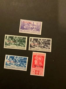 Briefmarken Castellorizo Scott #75-9 scharniert - Bild 1 von 1