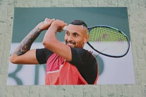 ORIGINAL Autogramm von Nick Kyrgios. pers. gesammelt 100% ECHT. GROSSFOTO - Bild 1 von 1