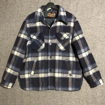 Chaqueta De Colección Sears The Mens Store Para Hombre Grande A Cuadros Lana Lino Mezcla Forrada Años 70 Foto 1 de 4