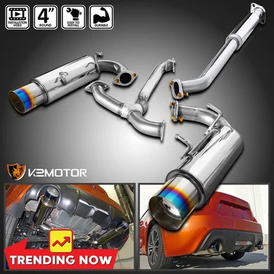 Fits 2012-2017 Scion FRS Subaru BRZ Dual Titanium Tip Catback Exhaust+Silencer - Image 1 of 4