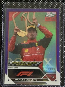 2023 Topps Chrome Formula 1 F1 Charles Leclerc Purple 285/399 #154 - Picture 1 of 2