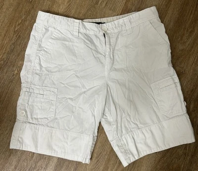 Pantalones Cortos de Carga Para Mujer Calvin Klein Jeans Blancos Atléticos Botón Bolsillo Talla 12 Foto 1 de 4