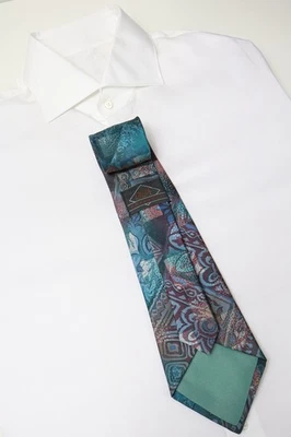 Corbata Viva para hombre talla única azul estampado floral en punta Foto 1 de 4