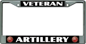 Veteran Artillery Chrome License Plate Frame - Picture 1 of 1