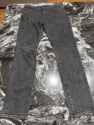 Joes Jeans Mens 36x33 Black Denim Pants The Legend Skinny Distressed Rocker NEW - Image 1 of 4