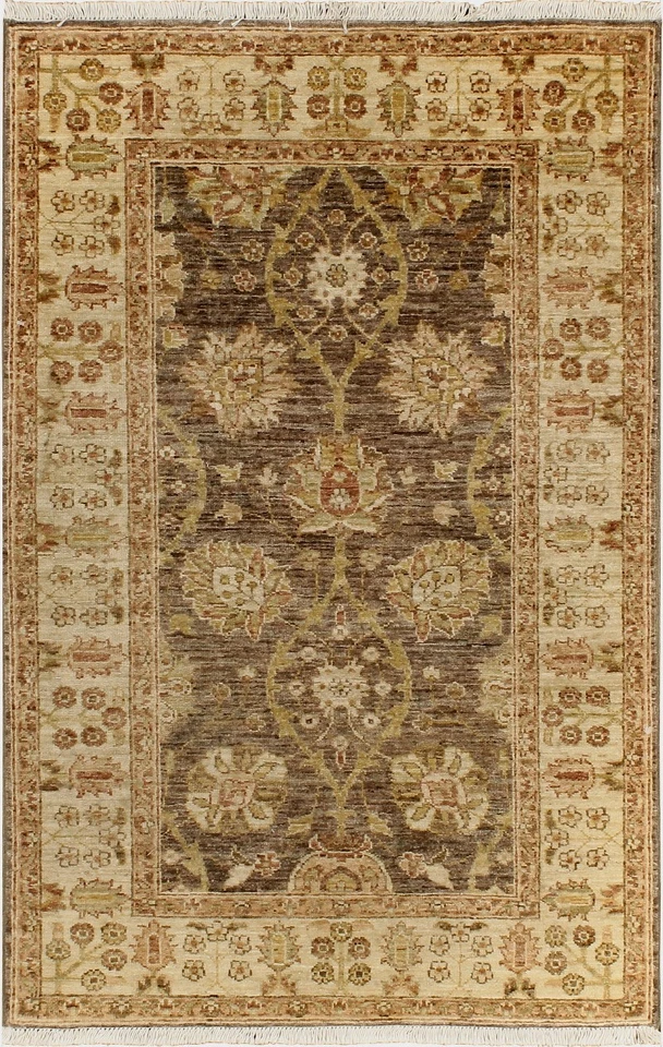 Alfombra de lana paquistaní hecha a mano alfombra oriental floral de 2'11" x 4'6" Foto 1 de 4