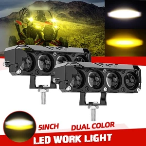 Par para 2017-2024 Can-Am Maverick X3 UTV 5"" LED luces de conducción de trabajo cápsulas antiniebla - Imagen 1 de 11